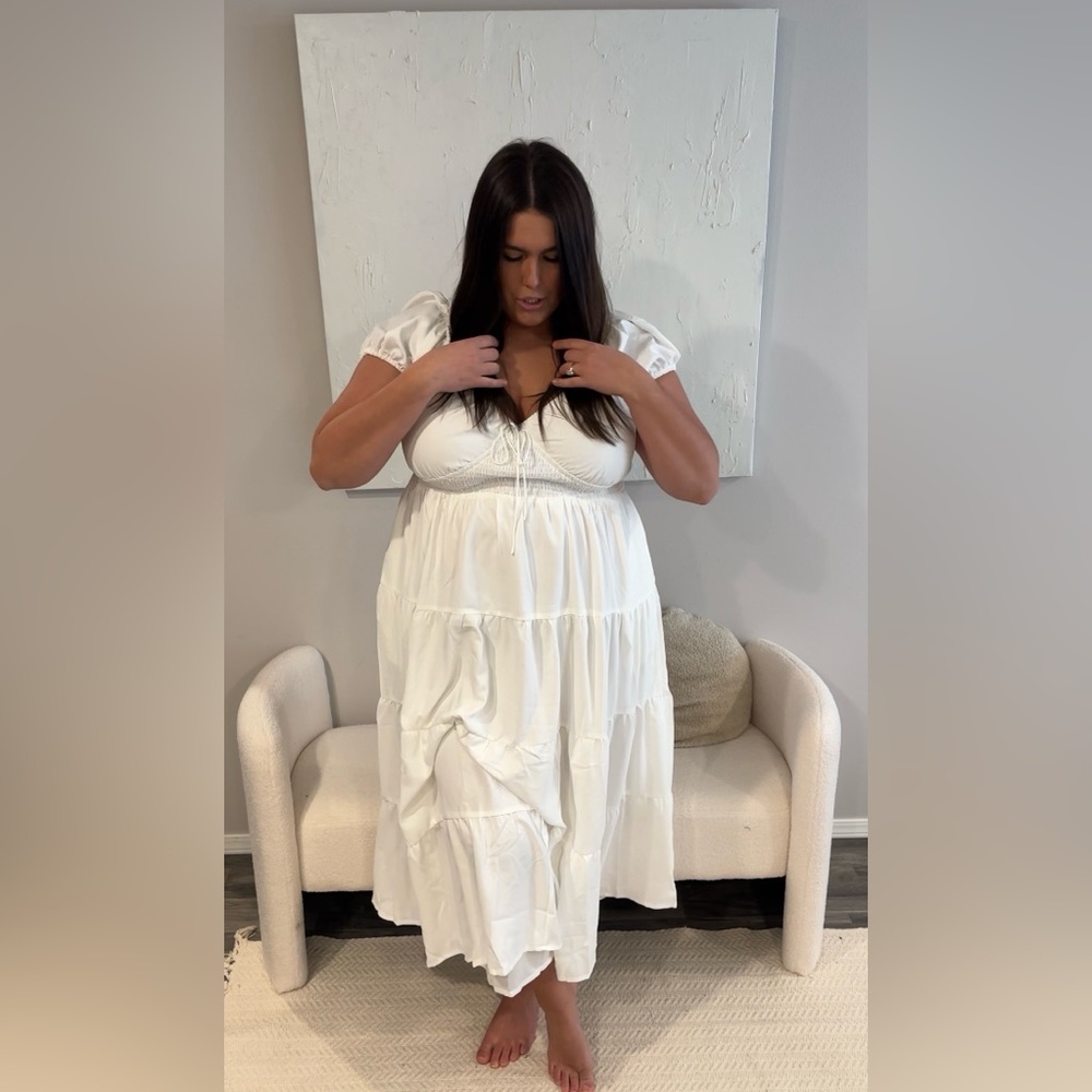 ARULA White Maxi Dress